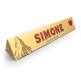 Toblerone Personalisiert mit Namen - Personalisier diese Toblerone Liebe mit Namen und Botschaft, Milchschokolade mit Honig und Mandelnougat (200 Gramm - Liebe)