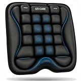 Qticare Airplane Seat Cushion, Air-Cell Travel Cushion for Long Flights, Inflatable Portable Seat Pad with Built-in Pump for Air Travel, Car, Office Chair and Wheelchair