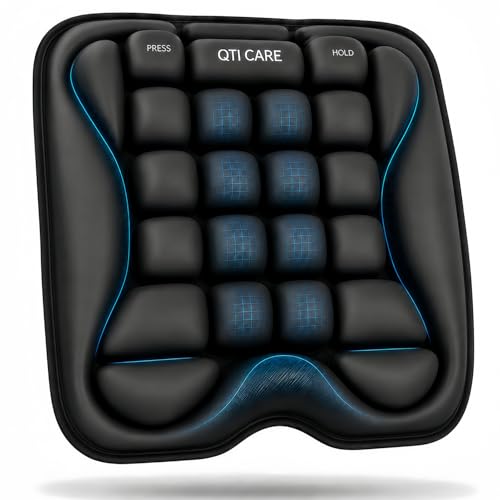 Qticare Airplane Seat Cushion, Air-Cell Travel Cushion for Long Flights, Inflatable Portable Seat...