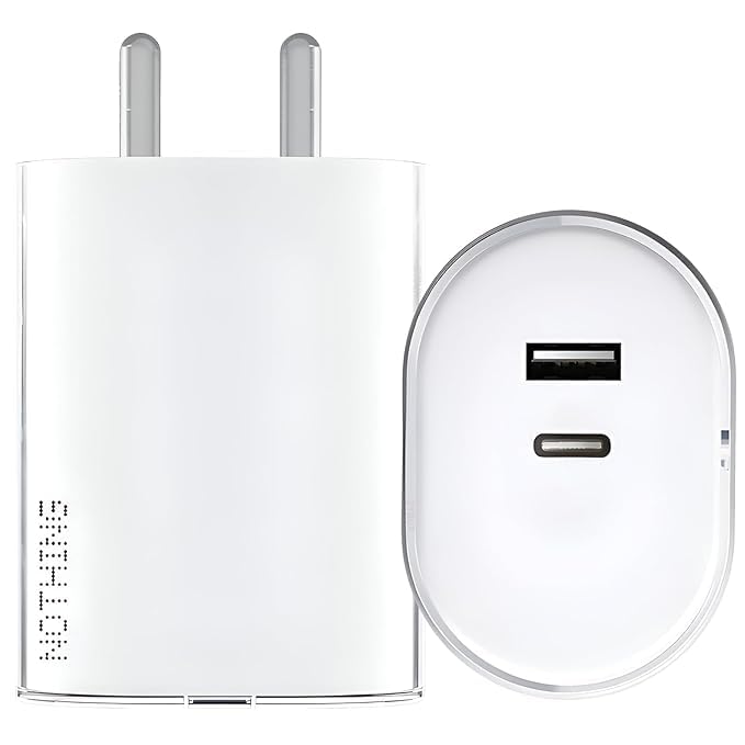 Image of Original 45W PD Dual Port Charging Adapter Charging for CMF Phon 1 /Phon 2 /2a /2a Plus /3a /3a Plus Phon 1 /Tablet /Samsung M05 /M35 /M15 /F15 /M14, USB A & USB C (APR35)