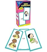 Carson Dellosa American Sign Language Flash Cards for Toddlers, ASL Flash Cards, 122 ASL Signs in...