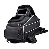 WJDMB Tankrucksack Motorrad für Honda Gold Wing Tour, Stoßfeste Magnetische Motorrad Tankrucksäcke Mit Transparentem Fenster Tragegriff für Touren
