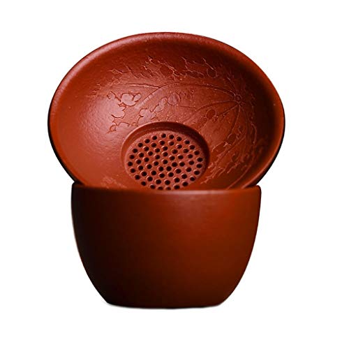 SkadMan Filtro de café El té Hecho a Mano púrpura de Fugas de Arena Gruesa té Filtro de té Filtro de té Accesorios (Color: Zhu Ni) Café, Especias, Especias Cover