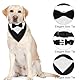 Formales Hunde-Smoking-Bandana, Hund Smoking Bandana Halsband, Hund Tuxedo Baumwolle Bandana Hundehalsband, Formale Hochzeit Party Hundehalstuch, Verstellbar Krawatte Haustier Anzug Fliege Bandana, L