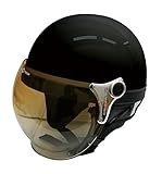 ダムトラックス(DAMMTRAX) バイクヘルメット ジェット バブルビーハーフ パールブラック フリーサイズ(57cm~60cm未満)