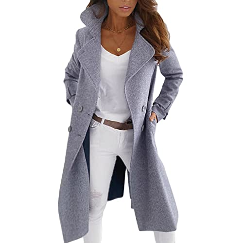 Manteau en mélange de laine pour femme veste coupe-vent