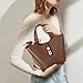 Kadynow Tote Bag for Women Vegan Leather Bucket Purse for Women Top Handle Handbag Shoulder Bag with Detachable Small Purse Brown