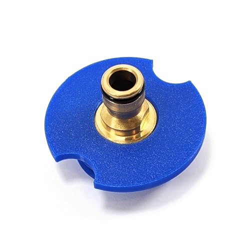 3D Cabin Camper Motorhome Water Tank Filler Cap Hose Connector : Fits Continental Screw Type : White Adapter Blue