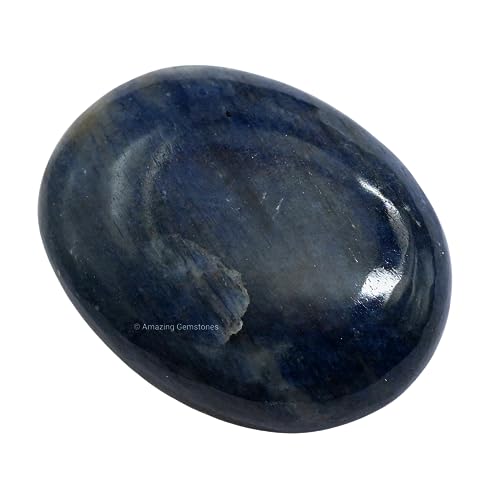 Image of Amazing Gemstone Blue Aventurine Crystals and Healing Stones - Large Palm Stone Crystals Piedra - Crystal for Good Luck, Positive Energy, Meditation - Unique Stocking Stuffers and Gifts for Women, Men