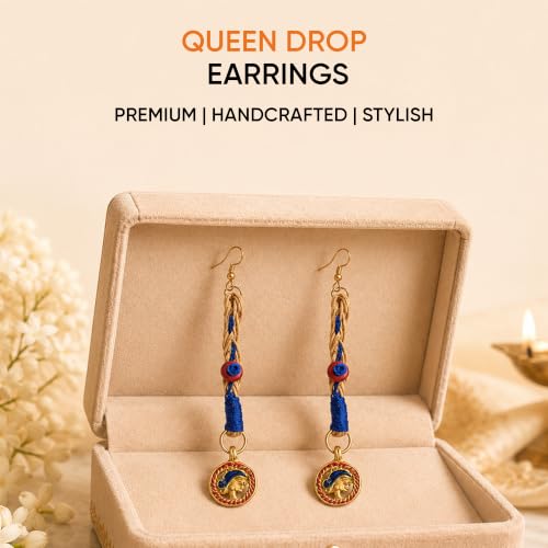 Image of Handcrafted Tribal & Dhokra Art Earrings Collection for Women - Royal Boho Statement Designs in Brass, Wooden, Beaded & Geometric Styles
