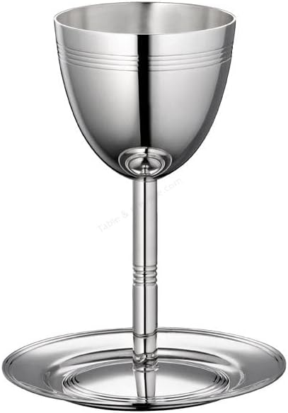 Christofle Judaique - Taza y platillo Kidush plateado #3554330