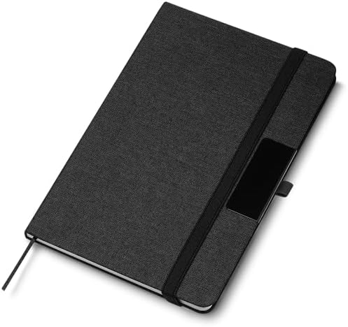 Caderno de Anotações com Capa Dura em Poliéster, 80 Folhas Pautad...