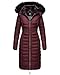 Produktbild Navahoo Damen Wintermantel Mantel Steppmantel Winter Jacke lang Stepp warm Teddyfell B670 [B670-Uma-Weinrot-Gr.XL]