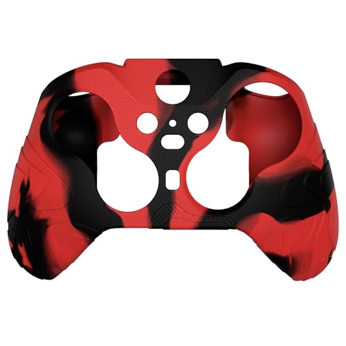 Image of PlayVital Mountain Range Edition Silicone Cover for Xbox Elite Wireless Controller Series 2, Red & Black Anti-Slip Controller Skin for Xbox Elite Series 2 Core with Thumb Grips