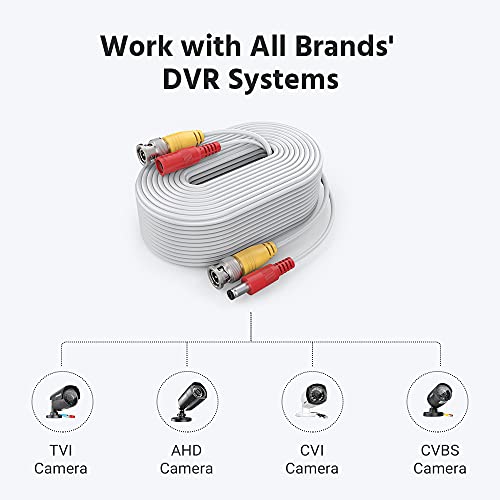 Annke 60Ft All-In-One Video Power Cables, Bnc Extension Surveillance Camera Coaxial Cables For Annke Nca500 True Full Color Night Vision Cctv Security Dvr System Installation #TOP3