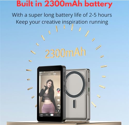Image of Yantralay Magnetic Touch Screen Selfie Monitor for Smartphone | Display with 2300mAh Battery | Compatible with i-Phone 17 /16 /15 & Android | Mobile Vlogging & Live Streaming Accessories