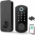 Keyless Entry Door Lock for Front Door Fingerprint Smart Door Lock Digital Electronic Lock with Code Password Biometric Deadbolt Door Locks with Bluetooth APP Control for Home Office Apartment