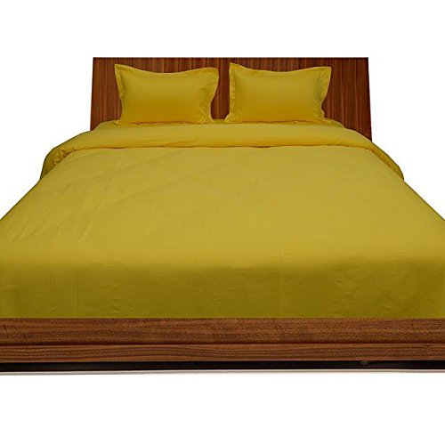 LaxLinen Bed Sheets 100% Egyptian Cotton-3PC Duvet Sets, Full XL, Yellow Solid 600-Thread Count