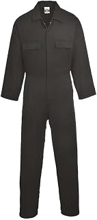 Portwest Euro Work Cotton Coverall, Size: L, Colour: Black, S998BKRL