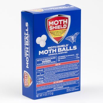 MOTH BALLS 4 OZ REGULAR BOXED MOTH SHIELD, Case Pack of 24