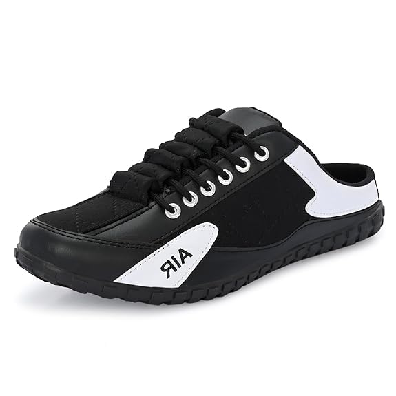 MODESTINE Black Half Back Open Backless Footwear, Lace Up Outdoor Casual Sneakers for Mens and Boys 10 (B0DDCPTZ4Q) Amazon Price History, Amazon Price Tracker