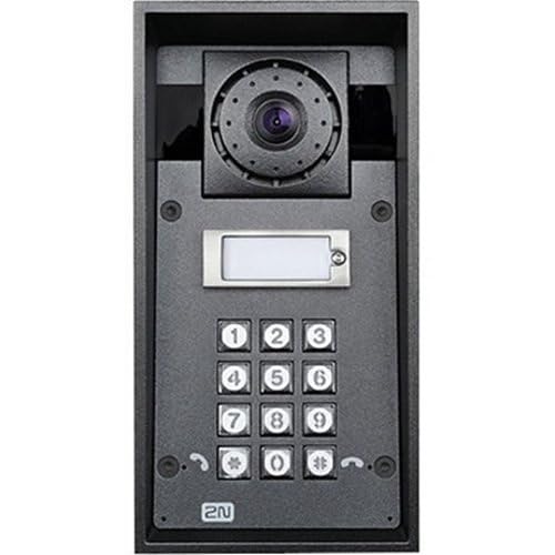 2N IP Force 1-Button Keypad, Black, Intercom, 01338-001