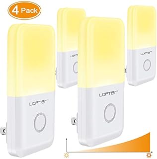 Dimmable Plug in Night Light, Slim Adjustable Brightness LED Night Lamp with Auto