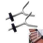 Y-shaped adapter for gate Y spindle for attachment, stair railings extension, for stair safety gate, babies and pets (black, pack of 2)