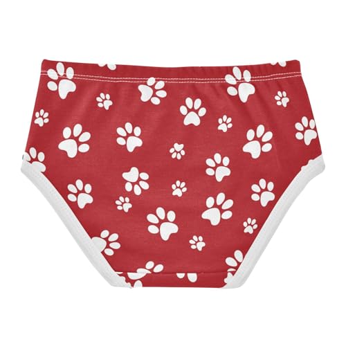 Little Girl Underwear Toddler Panties Kids Undies Dog Paw Soft Cotton Briefs 2T-8Y2