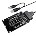 Produktbild QNINE M.2 mSATA SSD to SATA or USB Adapter, 2 in 1 Konverter Lesekarte mit Kabel, Unterstützung für Mini SATA oder Ngff B Key SSD