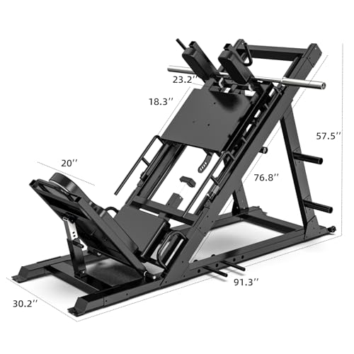 Image of Leg Press Hack Squat Machine, Professional Adjustable Leg Exercise Machine