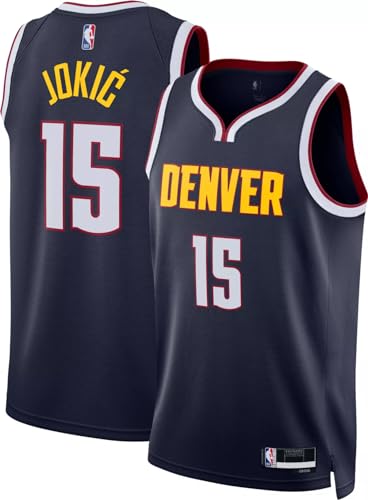 Nikola Jokic Denver Nuggets NBA Kids Youth 8-20 Navy Icon Edition Swingman Jersey (US Numeric 14 16 Regular Navy)