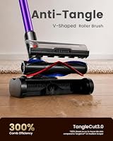 TVTAU Cordless Vacuum Cleaner, Self-Standing 620W 55KPA 75Min Runtime Stick Vacuum for Home, 1.8L Dust Cup, LED Display, Anti-Tangle, 8-Stage Filtration, for Hardwood Floor Carpet Pet Hair — image 6