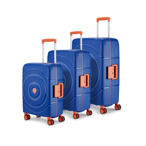 Image of American Tourister Men's Circurity Polypropylene Hard 4 Wheel Spinner Trolley Bag (Size - 78, Blue), Large
