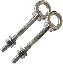 AIVOOF Stainless Steel Eye Bolts, 2 Pack M8 Shoulder Eye Bolt 5/16