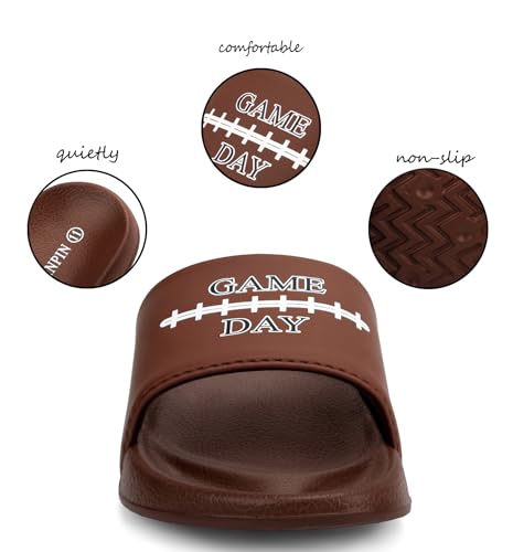 Image of INMINPIN Kids Boys Girls Ball Sprots Slides Sandals Ultra Comfortable Beach Pool Shower Shoes House Slide Indoor Outdoor for Sports Fan