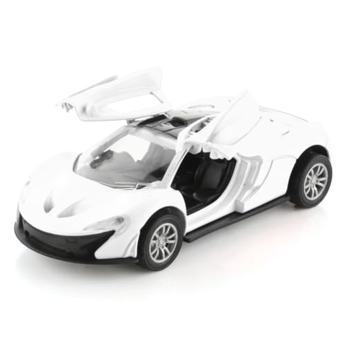 Image of ADITI TOYS Die Cast Car for Kids Alloy Metal Pull Back Car Toy Car Toy Vehicle with Openable Doors & LED Lights Car for Kids Collectible Toy Vehicle Gift for Kids Boys Girls BIS Approved (White)