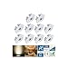Klein LED Einbaustrahler 10er 1W 230V Rund Einbauspots mit Transformator Schwenkbar Mini Downlights LED Deckenspots 110lm Ausschnittlochmaß 42-45mm