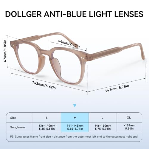 Image of Dollger Square Blue Light Blocking Glasses Women Men Computer Eyeglasses Fashion Light Weight TR90 Blue Light Glasses