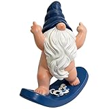QCF Middle Finger Summer Garden Gnomes Decor, 7'' Surf Bluey Gnomes on Rocking Board Statues, Surfing Masters Gnome Funny Accessories for Yard Beach Outdoor, Gifts for Friends