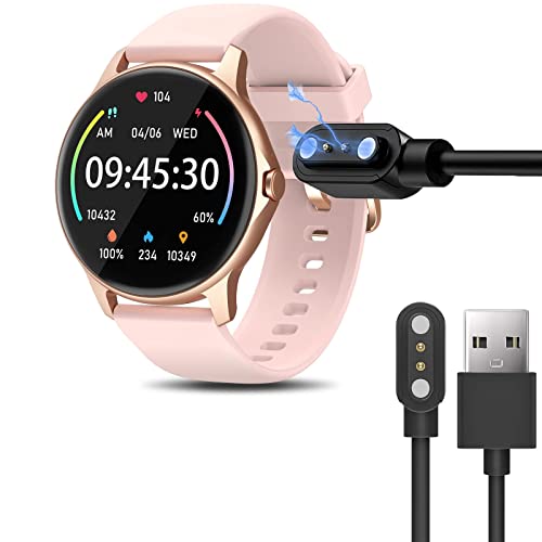 Blueshaweu Ladekabel Kompatibel mit ENOMIR LW51 Smartwatch, Kabel Ladegerät Ladestaion für ENOMIR LW51 / Gydom LW51 / Parsonver LW51 Smartwatch (schwarz)