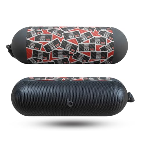 Image of Carbon Fiber Speaker Skin Compatible with Beats Pill (2024) - Retro Controllers 3 - Premium 3M Vinyl Protective Wrap Decal Cover - Easy to Apply | Crafted in The USA by MightySkins