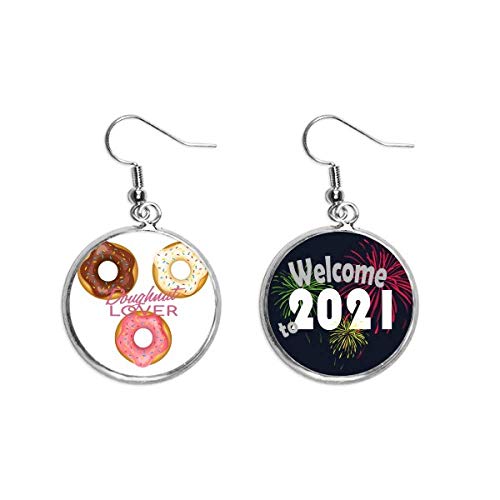 Pendientes de plata con donut para un look casual en cafeterías