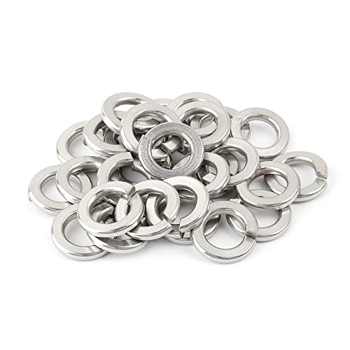 Fastener Tree 1/2" Spring Lock Washers, 304 Stainless Steel Locking Washers For Bolts 100Pcs #TOP4