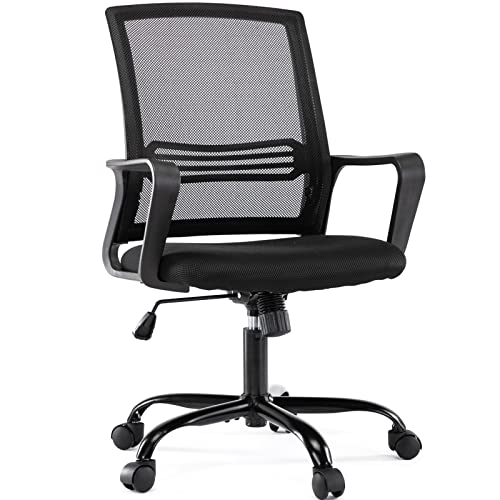 Office Chair - Mid Back Home Office Desk Chairs, Adjustable Height, Breathable Mesh #TOP5