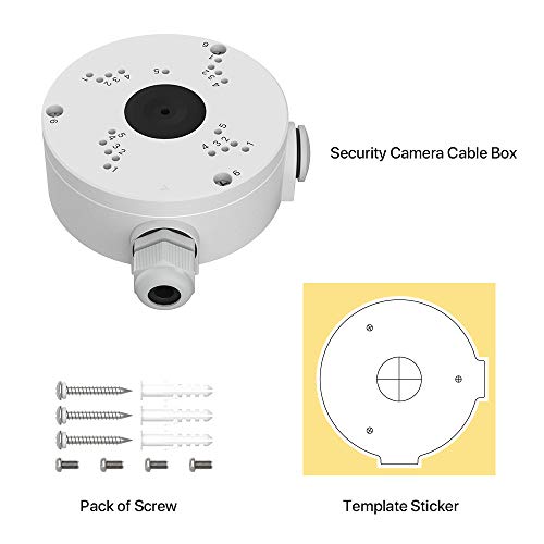 H.view Hv7205 Aluminum Bracket Junction Back Box For H.view Poe Bullet&Dome Cameras (1 Pack), Fits Ceiling/Wall Mounting #TOP5
