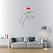 Salone di bellezza Manicure Labbra rosse Mento Modello creativo Adesivo da parete in vinile Soggiorno Camera da letto Corridoio Decorazione 30 * 60CM Adesivo in vinile Adesivo rimovibile Art Home De