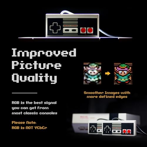 Image of TNP Genesis RGB /RGBs Adapter Cable Connector, Compatible with Sega Genesis 1 or for Sega Mega Drive 1 Game Consoles for RGB /RGBS Supported Monitors with BNC Connectors