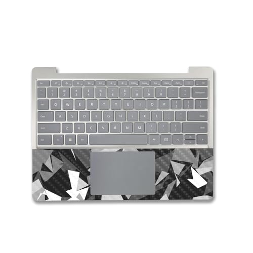 Image of MightySkins Carbon Fiber Skin Compatible with Microsoft Surface Laptop Go 3 (2023) Full Wrap Kit - Mono Camo | Protective, Durable Textured Carbon Fiber Finish | Made in The USA