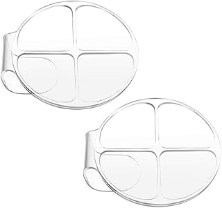 2 Pieces Hand Makeup Mixing Palette Clear Round Acrylic Hand-Held Cosmetic Palette Makeup Palette Makeup Mixing Tray Nail Art Manicure Palette for Mixing Foundation Eyeshadow Cremes